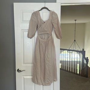 A wrap/cropped dress